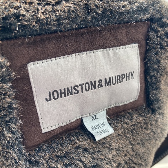 JOHNSTON N MURPHY COAT MEN SIZE XL BROWN LONG SLEEVE - Picture 6 of 10
